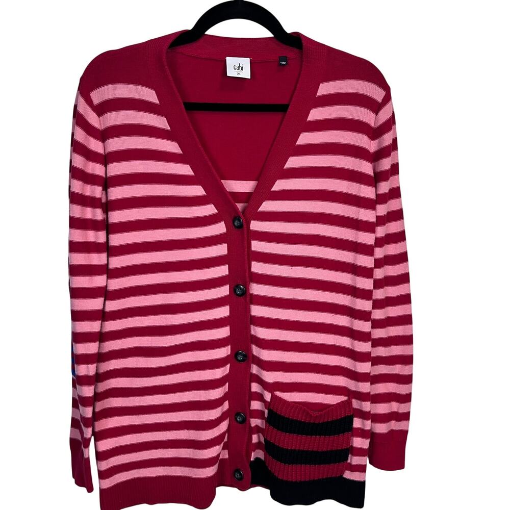 CAbi Striped Cardigan XS